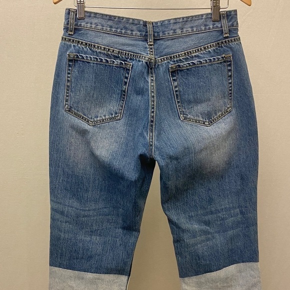 EVIDNT 11 (30) Malibu Blue Dip Dyed Two-Tone High Rise Cropped Jeans From Lulus - Picture 7 of 15